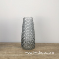 custom modern decorative coloured embossed glass vases
